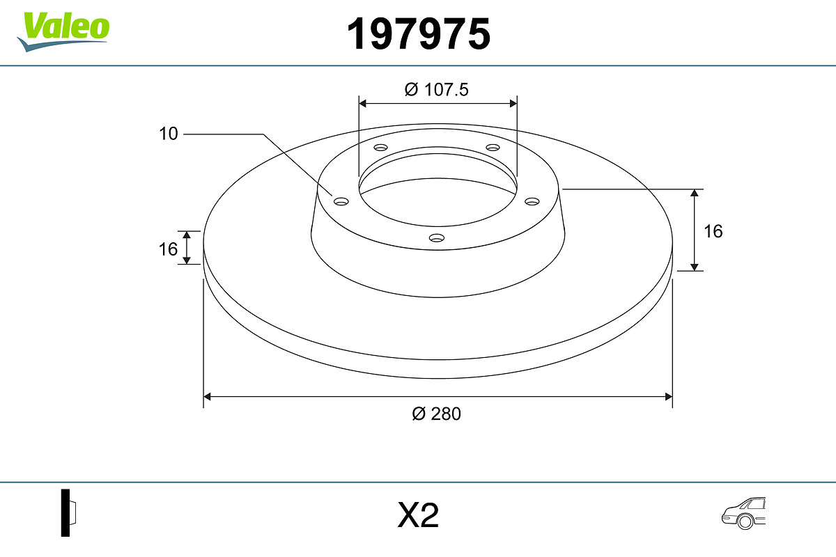 VALEO Féktárcsa, mind 197975_VALEO